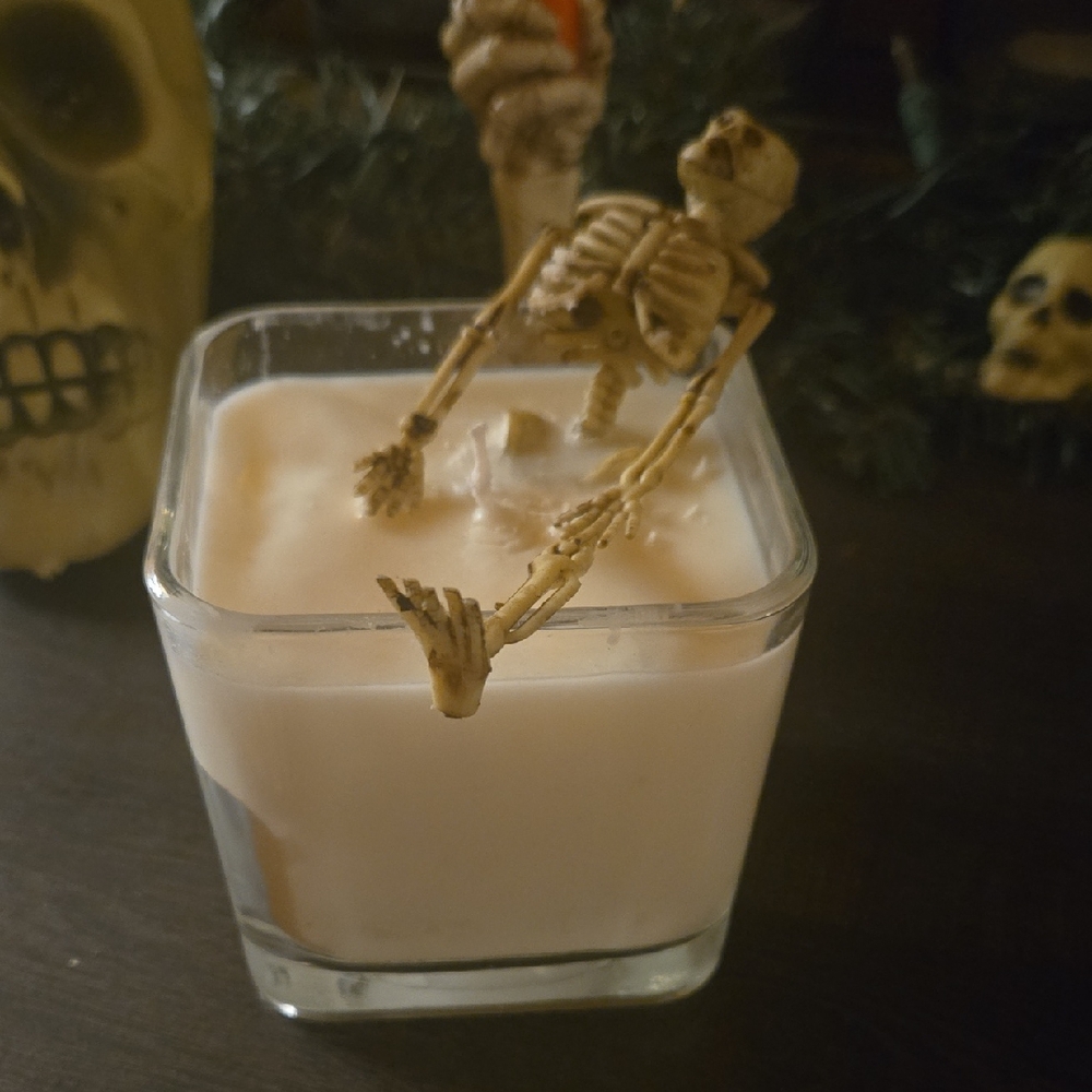 Skeleton Decor Candle